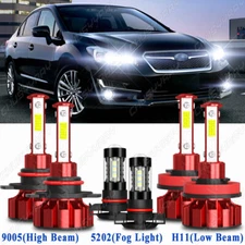 For Subaru Impreza 2012-2014 6x 6000K Combo LED Headlight + Fog Light Bulbs Kit