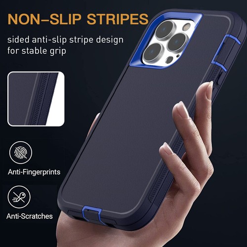For iPhone 15 14 13 12 11 Pro Max XS XR Shockproof Case Cover + Screen Protector - Photo 9 sur 52