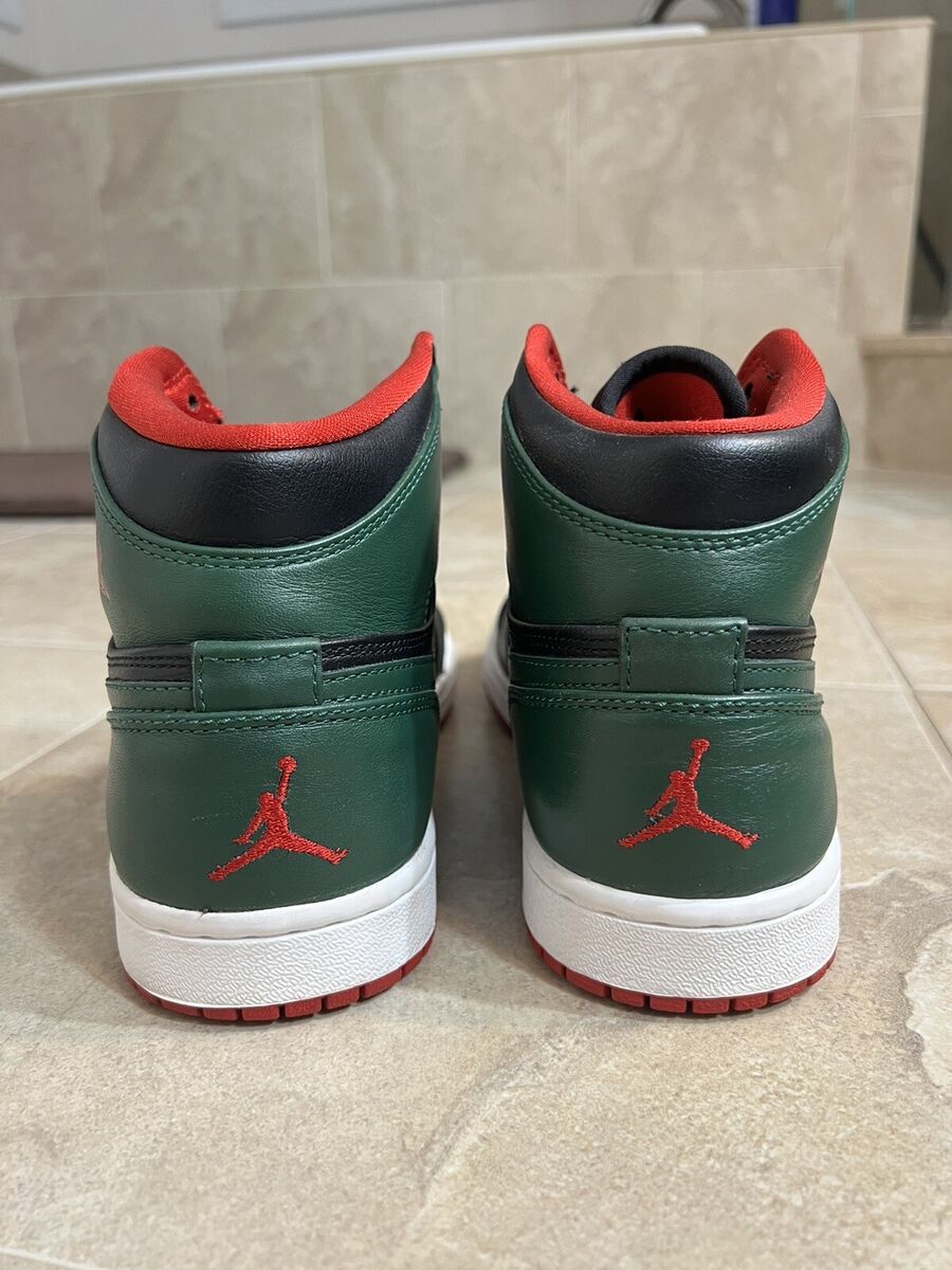 NIKE AIR JORDAN 1 RETRO HIGH SIZE 9 GYM RED GORGE GREEN NIKE AIR JORDAN 1 RETRO HIGH SIZE 9 GYM RED GORGE GREEN