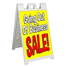 GOING OUT OF BUSINESS SALE Signicade 24x36 Aframe Sidewalk Sign Banner Decal