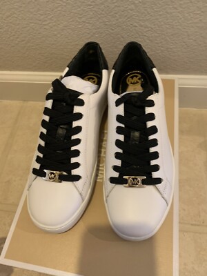 Michael Kors Women's Irving Lace-Up Sneakers Optic White/Black