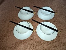 4-er Set Chinageschirr - Golden Spiral v. Zens - Bone China Porzellan