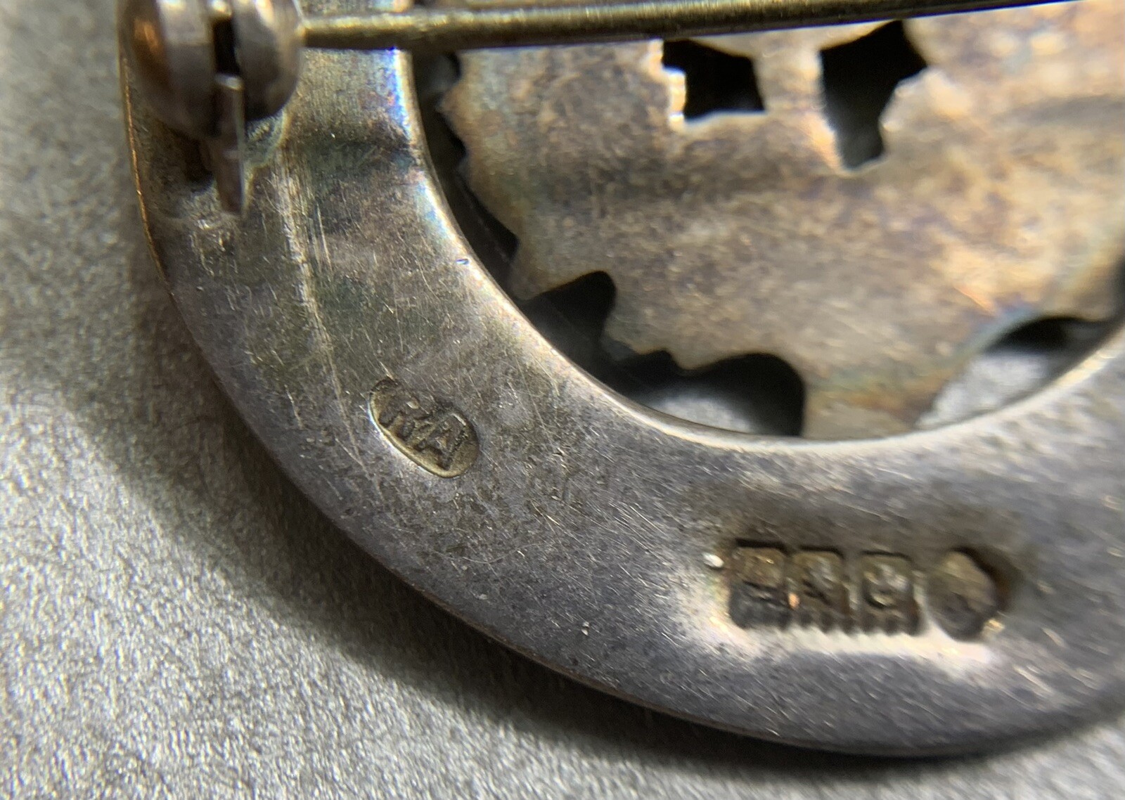 EDINBURGH SILVER, CELTIC/THISTLE DESIGN BROOCH. B… - image 4