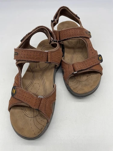 Camel Crown Herren Ledersandalen braun kamelbraun 7837 Größe 12