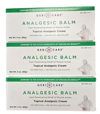 GERICARE Muscle Rub ANALGESIC BALM Cream 3oz ( 3 Large Tubes )  ^^