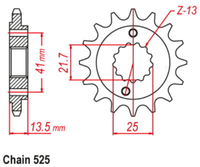 LOPOR 525-16T Motorcycle Front Sprocket For Honda NT400 NV VLX VRX