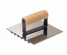 Kraft Tool Concrete Safety Groover Stainless Steel 6" x 4"