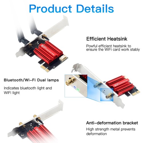 WiFi 5 Bluetooth 4.0 Wifi Adapter AC1200 Wireless Network Card For Windows 10/11 - 第 6/13 張圖片