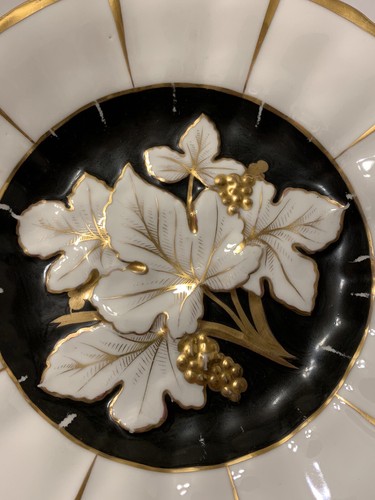 "RARO plato de alivio de porcelana elevado c. 1850 BPM Buckau Buckauer - 9"" - Imagen 5 de 5
