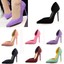 thumbnail 12 - Suede Ladies Point Toe Pumps Stiletto High Heels Work Slip On Party Women Shoes