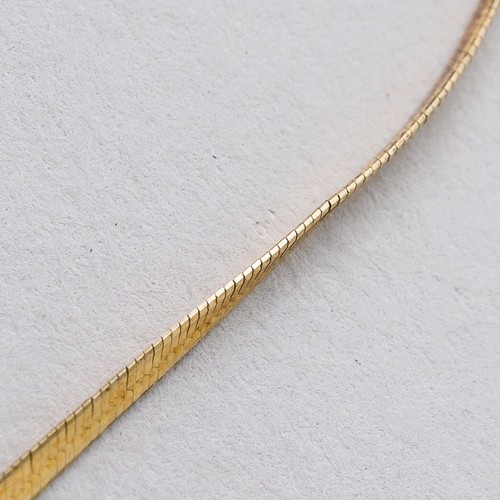 Halskette Heringbone Kette 925 Silber vergoldet 1,5 mm 42 cm 1,96 g - Bild 4 von 8