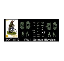 HaT Ind. World War II set 8119 German Bicyclists 1/72 Toy Soldiers
