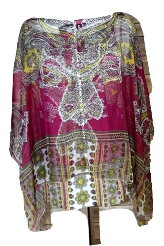 Style & Co Women's Size PL Multi-Color Mosaic Double Layer Dolman Sleeve Tunic - Picture 4 of 7