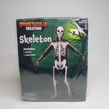 Boy's Skeleton Full-Body Costume Size L 10-12 