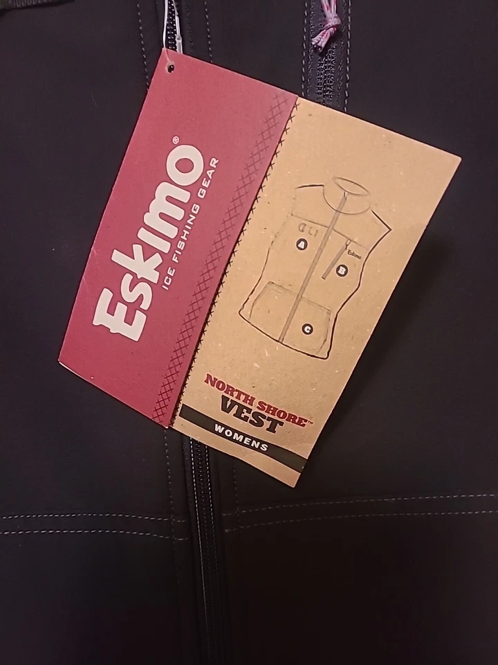 New With TAGS Ladies ESKIMO ICE FISHING North Shore BLACK ICE Vest Sz Medium - Image 2 of 4