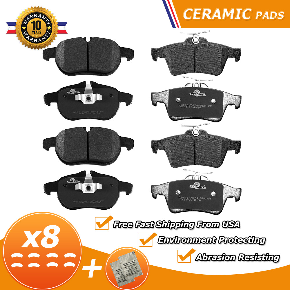 Front and Rear Disc Ceramic Brake Pads for 2004 2005 2006 2007 2011