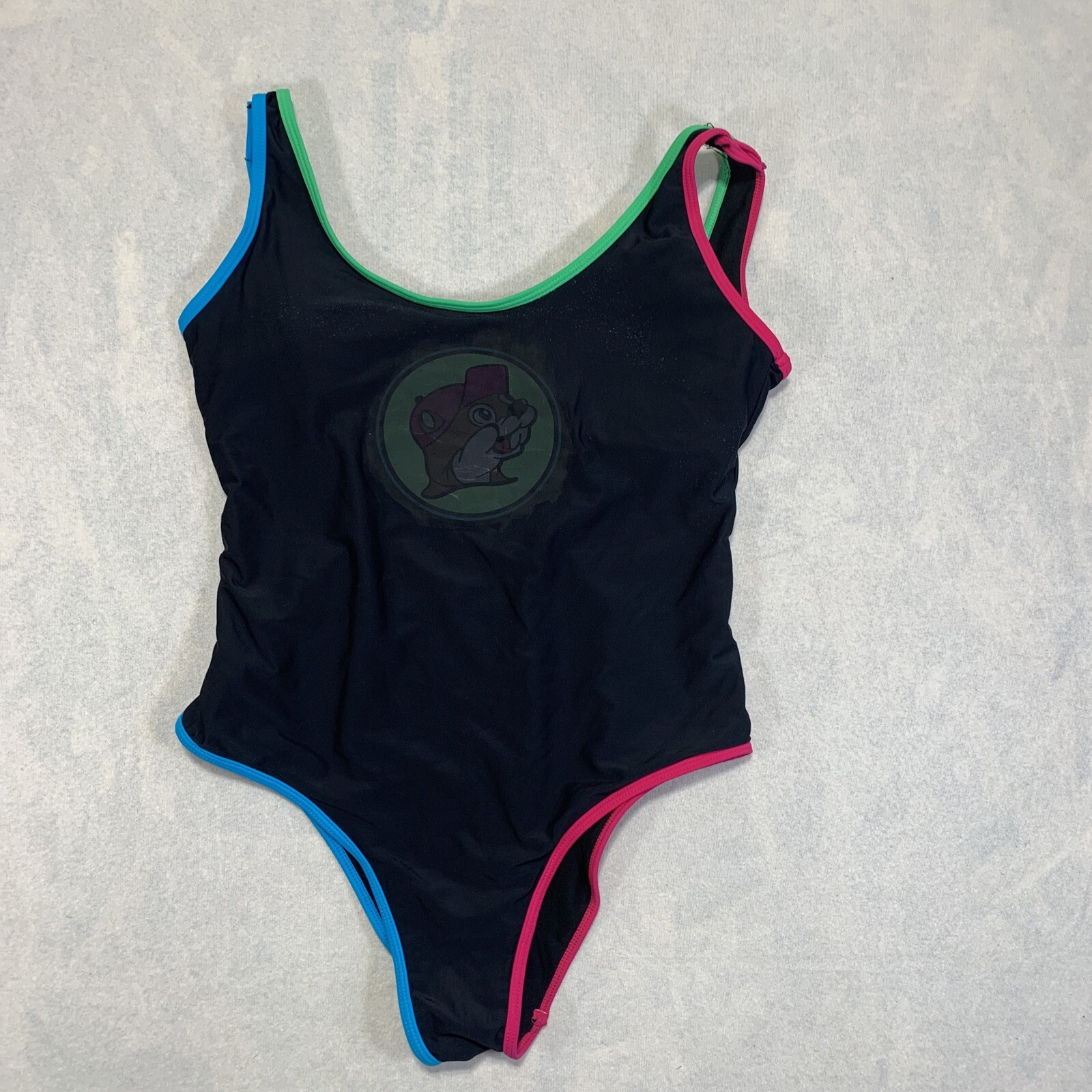 Buc-ees Beaver Print One Piece Swimsuit Women XL Blac… - Gem