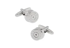 MRCUFF Bullet Shell Casing Police Pair of Cufflinks in a Presentation Gift Box