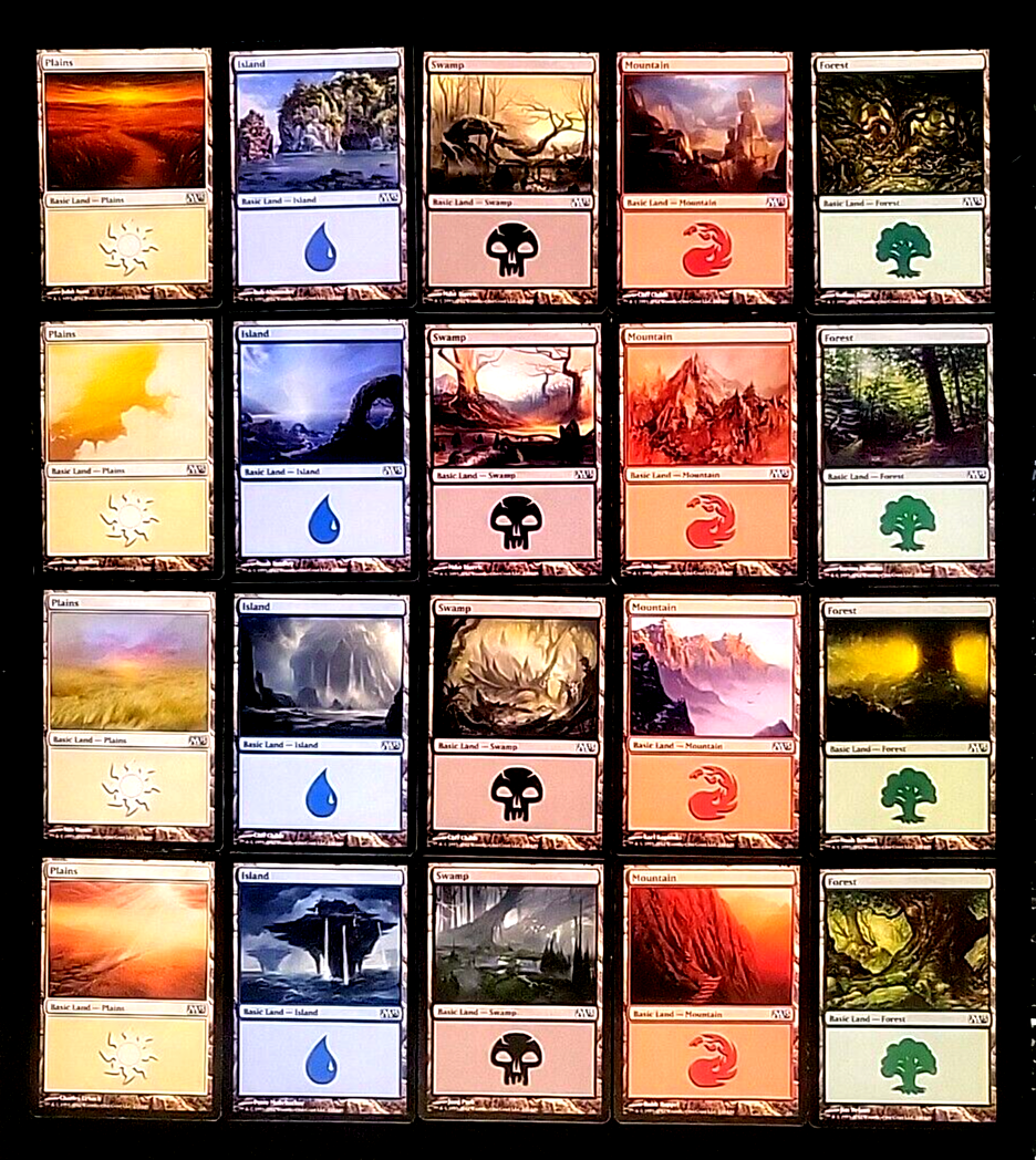 MTG CORE SET 2013 ( M13 ) BASIC LANDS - 1X EACH ART - COLLECTOR'S