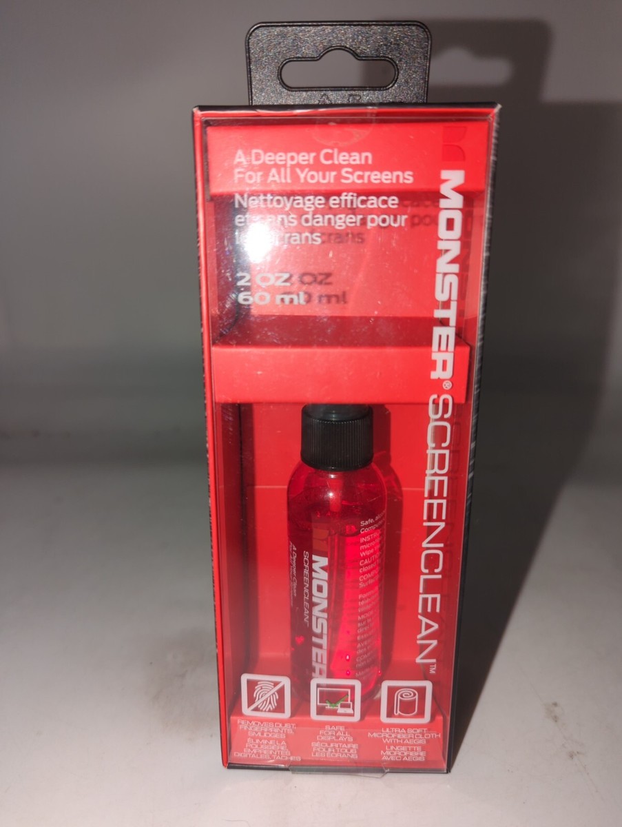 Monster Screenclean Alcohol-free Formula 2 oz A Deeper Clean for All Your  Screen | eBay