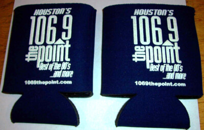 New 2 Houston s 106.9 The Point Beer/Soda INSULATED KOOZIES  LOT