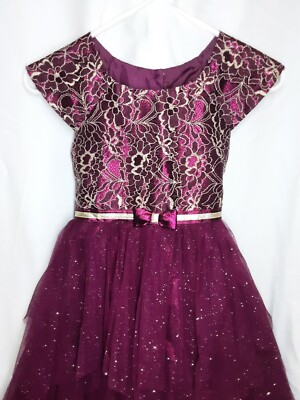Jona Michelle Purple Party Dress Girl's Size 10 -J3 | eBay