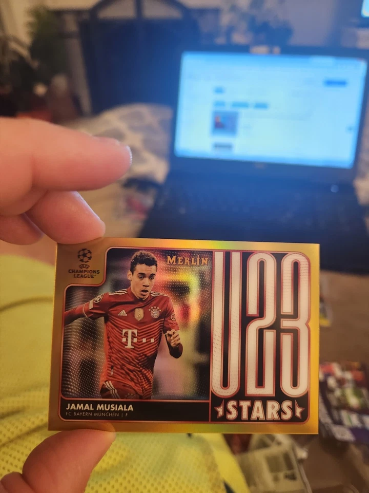 2021-22 TOPPS MERLIN UEFA U23 STARS U23-13 JAMAL MUSIALA  GOLD 38/50 - Image 3 of 4