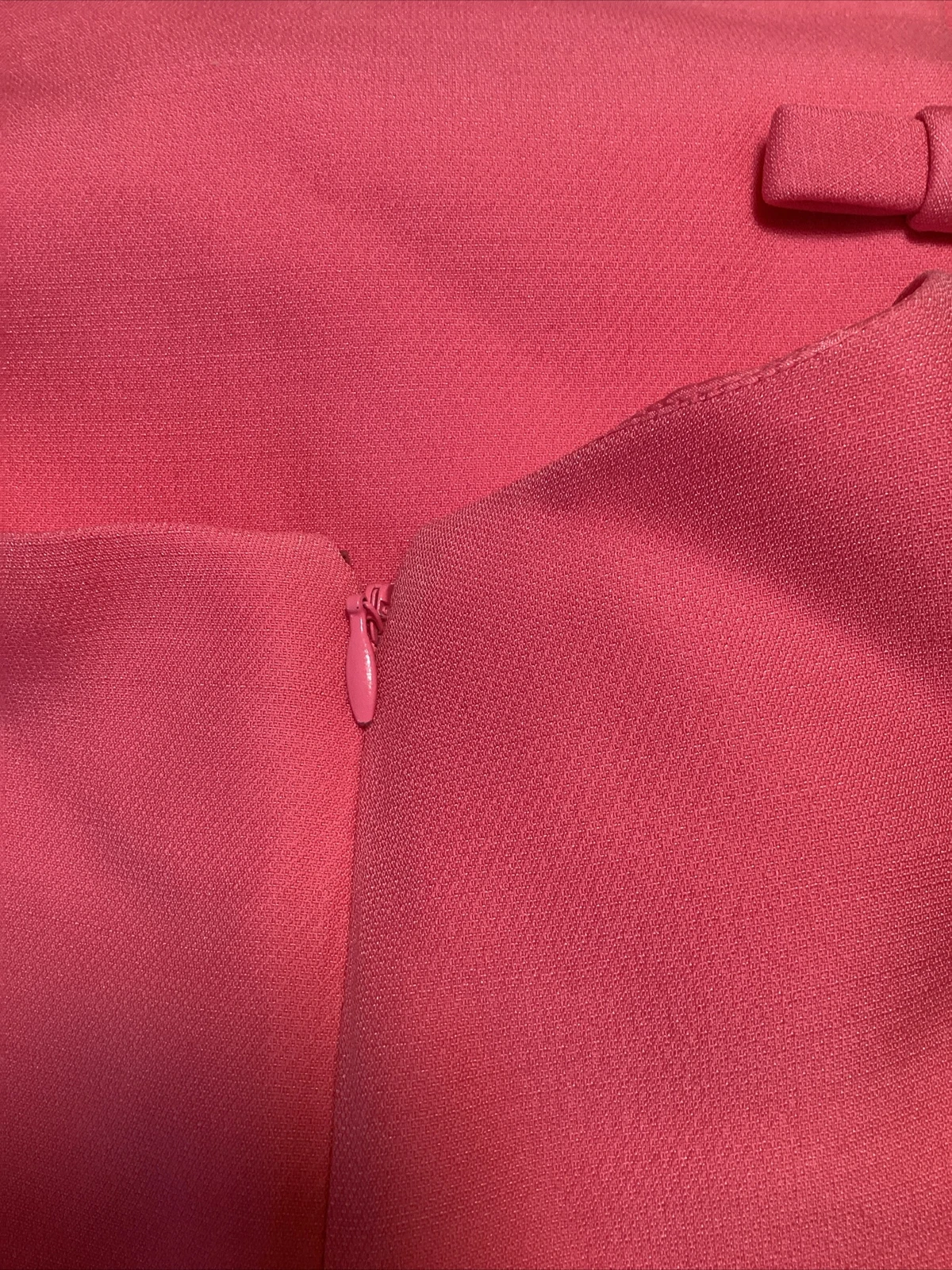 Abito classico donna VALENTINO ITALIA rosa S s lana seta crepe fiocco tg 6