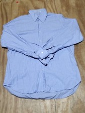 Dolce Gabbana Dress Blue Shirt Size 16 Cotton Longsleeve Button-down @K5