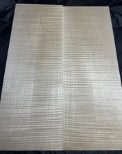 #796 Curly Maple Drop Top Lam Top Luthier Guitar Figured Wood Bookmatched Set