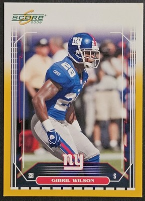 2006 Score Gold #183 Gibril Wilson SP /600 New York Giants | eBay