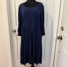 Torrid Outlander Collection Womens Size 1/1X Navy Blue Bell Sleeve Midi Dress