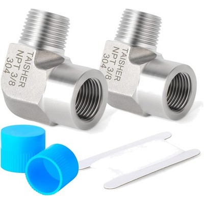 Versatile 90 Degree Stainless Steel Elbow, NPT Connection, Max Pressure 2800 PSI