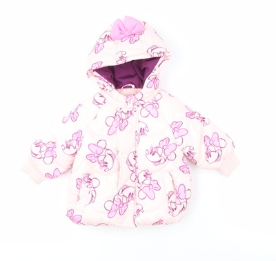 Primark Girls Pink Disney Puffer Jacket 3-6 Months Minnie Mouse UK