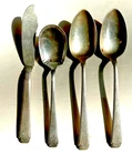 Wallace Sterling Silver Deco Flatware Lot Deer Hallmark 163g Spoons Knife