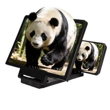12" Big Screen Phone Magnifier,Upgraded 3D HD Foldable Design Screen Black