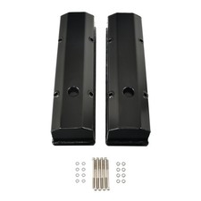 For 1958-1986 Chevy Sbc 350 400 Black Aluminum Fabricated Tall Valve Covers Kit For 1958-1986 Chevy Sbc 350 400 Black Aluminum Fabricated Tall Valve Covers Kit