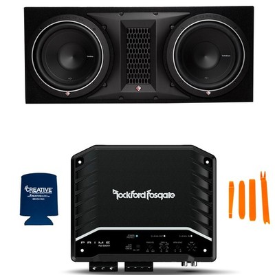 Rockford Fosgate P1-2X10 Dual 10'' Loaded Enclosure with R2-500X1 Mono Amp