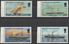 == Guernsey. Komplette Serie  Postschiffe - 1970 ==