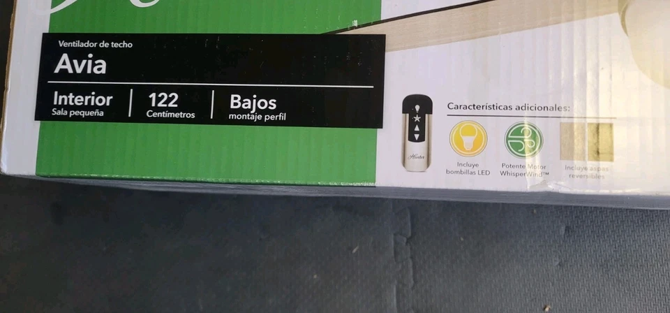 HUNTER AVIA 48"5 BLADE LED CEILING FAN,BRUSHED NICKEL 59416 NEW - Image 2 of 4