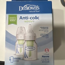 Dr. Brown's Natural Flow Anti-Colic Baby Bottle, 2 oz, 2 Ct