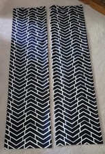2 Pottery Barn Kids Blackout Navy Blue Arrow Chevron Curtain Panel Drapes 44x84
