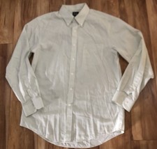 Jos A Bank Men  s Traveler Traditional Fit Cotton Dress Shirt Blue Sz XL