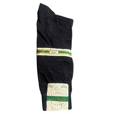 Vintage Gold Medal Hosiery Dress Socks Mens 10-13 NWT Cotton Geometric Pattern