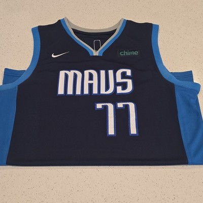 Nike Luka Doncic #77 Dallas Mavericks NBA Swingman Jersey Navy Blue 54