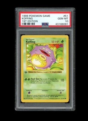 Pokemon PSA 10 GEM MINT Koffing 1st Edition Base Set Shadowless