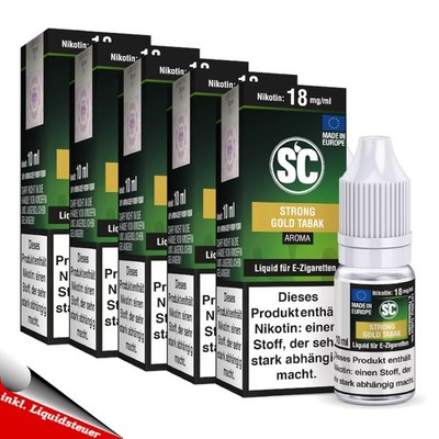 10x 10ml SC Liquid Probierbox Tabak Frucht Gourmet alle Sorten - 100ml E-Liquid