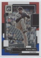 2022 Panini Donruss Optic Red White & Blue Prizm 79/199 Blake Snell #140 a0s
