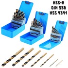 Profi Metallbohrer HSS-R Stahlbohrer 1,0 - 13,0 mm Kegel Spiral Eisen Bohrer