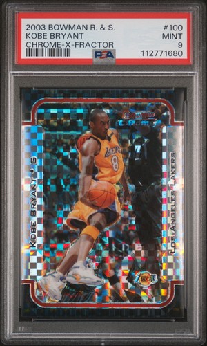 Kobe Bryant [Chrome X Fractor] #100 2003 Bowman card